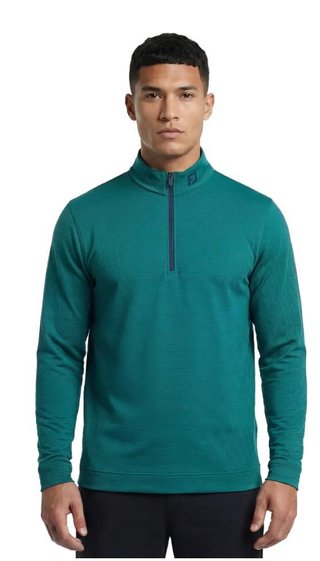 FootJoy Ottoman Stripe Chill-Out pánská mikina, navy/field green