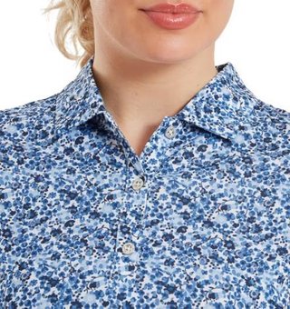 FootJoy Cap Sleeve Lisle dámské polo, navy floral print