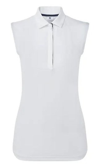 FootJoy Sleeveless Lisle dámské polo, bílé