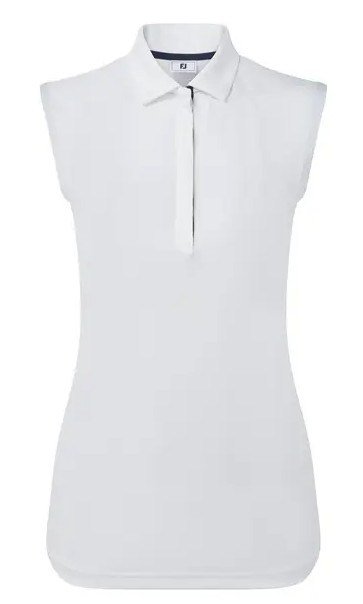 FootJoy Sleeveless Lisle dámské polo, bílé