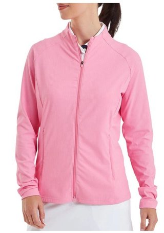 FootJoy Full-Zip Rib Midlayer dámská mikina, růžová