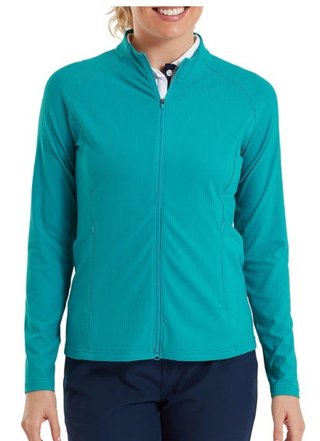 FootJoy Full-Zip Rib Midlayer dámská mikina, tite blue