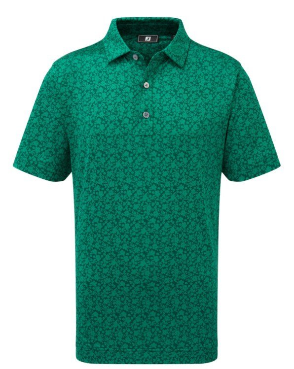 Footjoy Painted Floral Lisle dětské polo, field green