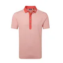 FootJoy Feeder Stripe Pique pánské polo, nantucket red