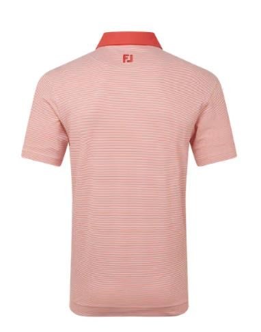 FootJoy Feeder Stripe Pique pánské polo, nantucket red