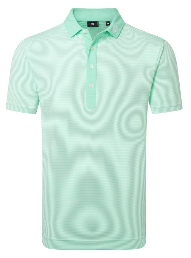 FootJoy Feeder Stripe Pique pánské polo, sea glass