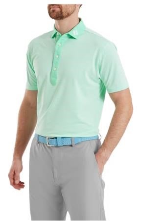 FootJoy Feeder Stripe Pique pánské polo, sea glass