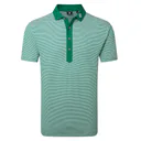 FootJoy Feeder Stripe Pique pánské polo, field green