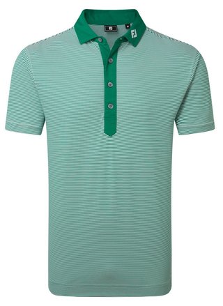 FootJoy Feeder Stripe Pique pánské polo, field green