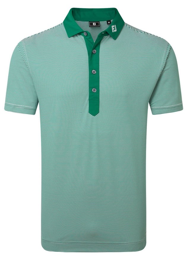 FootJoy Feeder Stripe Pique pánské polo, field green