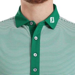 FootJoy Feeder Stripe Pique pánské polo, field green