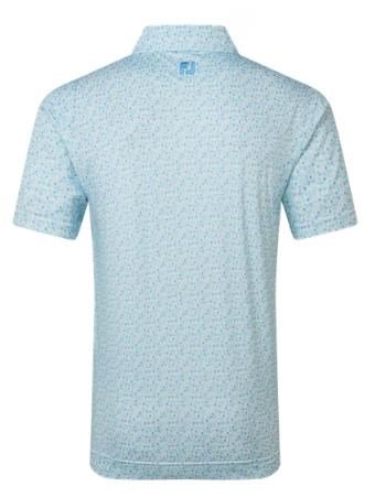 FootJoy Surfs Up Print Lisle pánské polo, deep reef/white/sea glass/blue reef