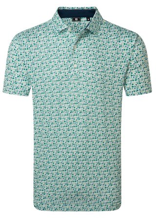 FootJoy Surfs Up Print Lisle pánské polo, field green/white/sunshine/navy