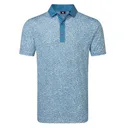 FootJoy Condensed Camo Print Lisle pánské polo, white/chambray/coastal blue