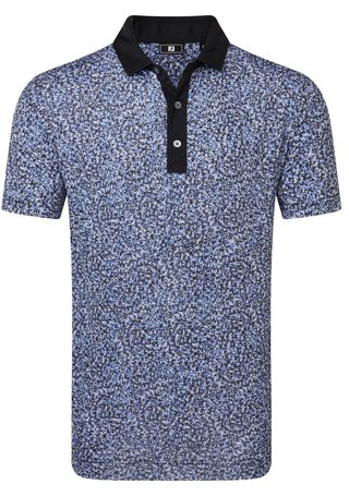FootJoy Condensed Camo Print Lisle pánské polo, white/vivid violet/black