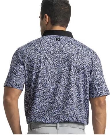 FootJoy Condensed Camo Print Lisle pánské polo, white/vivid violet/black