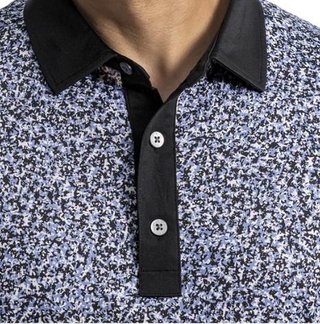 FootJoy Condensed Camo Print Lisle pánské polo, white/vivid violet/black