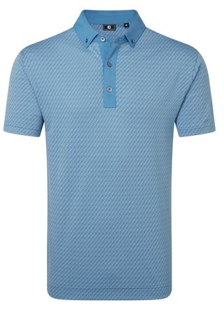 FootJoy Star Geo Jacquard pánské polo, coastal blue