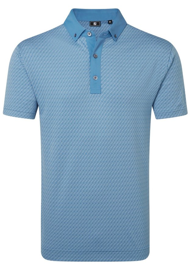 FootJoy Star Geo Jacquard pánské polo, coastal blue