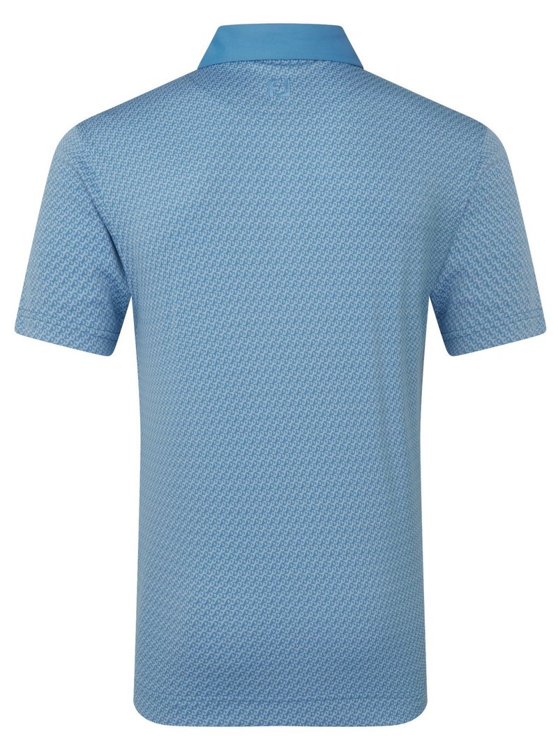 FootJoy Star Geo Jacquard pánské polo, coastal blue