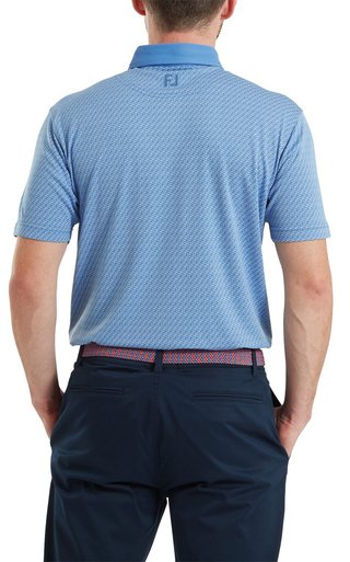 FootJoy Star Geo Jacquard pánské polo, coastal blue