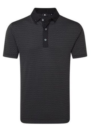 FootJoy Star Geo Jacquard pánské polo, černé