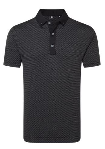 FootJoy Star Geo Jacquard pánské polo, černé