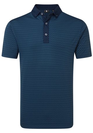 FootJoy Star Geo Jacquard pánské polo, tmavě modré