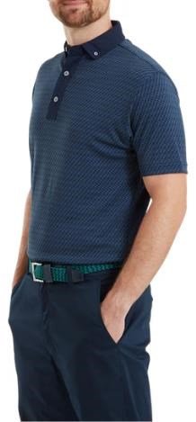 FootJoy Star Geo Jacquard pánské polo, tmavě modré