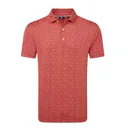 FootJoy Wingtip Floral Lisle pánské polo, nantucket red/white