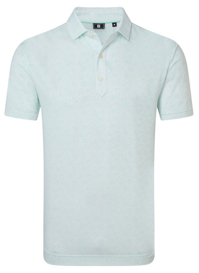 FootJoy Wingtip Floral Lisle pánské polo, white/sea glass