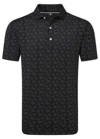 FootJoy Wingtip Floral Lisle pánské polo, černé