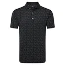 FootJoy Wingtip Floral Lisle pánské polo, černé