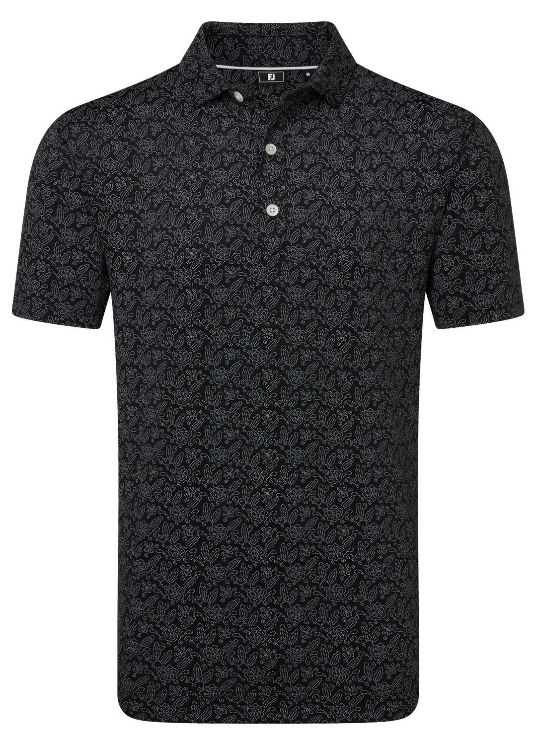 FootJoy Wingtip Floral Lisle pánské polo, černé