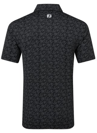 FootJoy Wingtip Floral Lisle pánské polo, černé