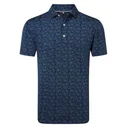 FootJoy Wingtip Floral Lisle pánské polo, modré