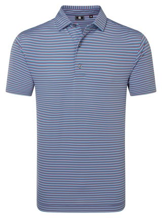 FootJoy Shadow Stripe Lisle pánské polo, coastal blue