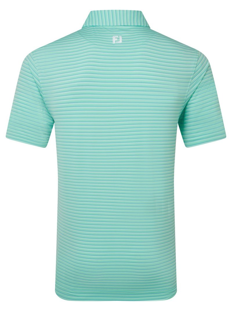 FootJoy Shadow Stripe Lisle pánské polo, sea glass