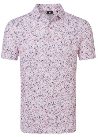 FootJoy Watercolour Floral Print Pique pánské polo, white/pink pop/black