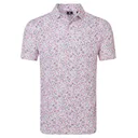 FootJoy Watercolour Floral Print Pique pánské polo, white/pink pop/black