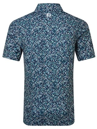 FootJoy Watercolour Floral Print Pique pánské polo, navy/sunshine/field green