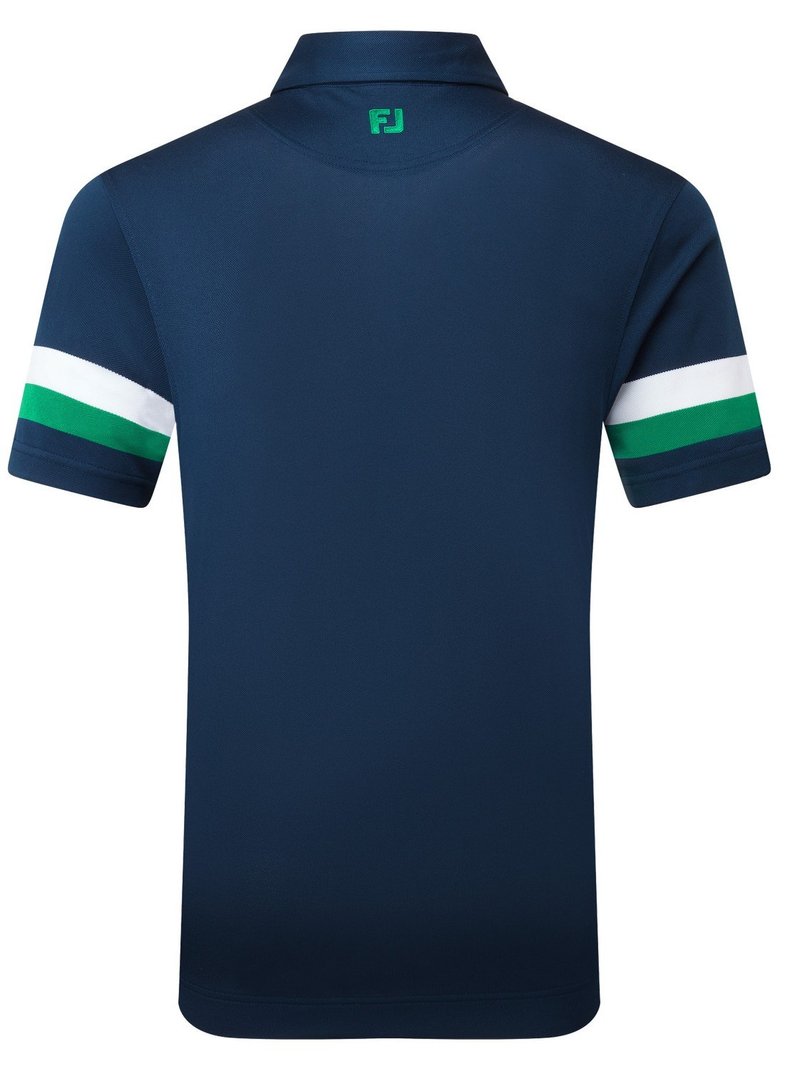FootJoy Sleeve Stripe Pique pánské polo, navy/field green/white