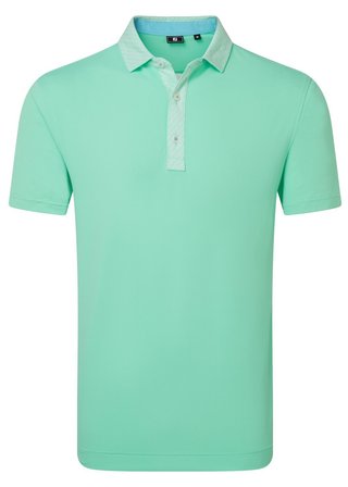 FootJoy Star Geo Trim Pique pánské polo, sea glass