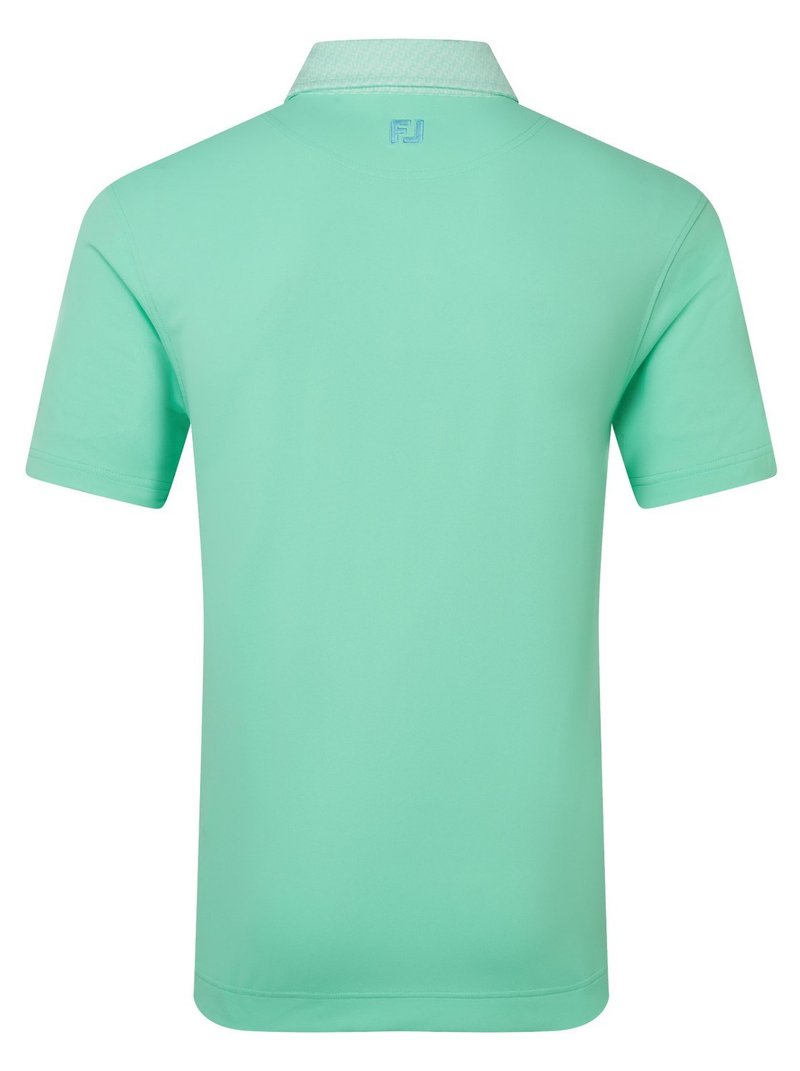 FootJoy Star Geo Trim Pique pánské polo, sea glass