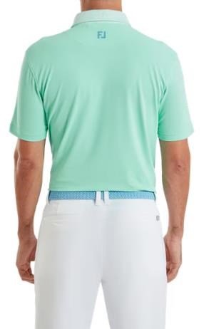 FootJoy Star Geo Trim Pique pánské polo, sea glass