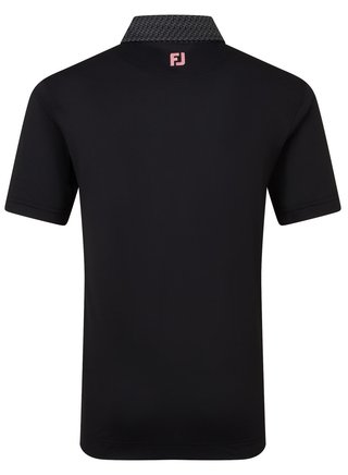 FootJoy Star Geo Trim Pique pánské polo, černé