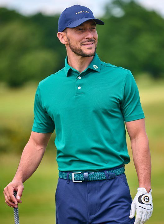 FootJoy Stretch Pique Solid pánské polo, field green