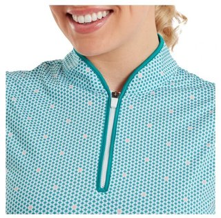 FootJoy Zip Front Tank Printed dámské polo, blue/white/peach