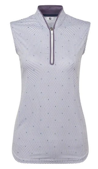 FootJoy Zip Front Tank Printed dámské polo, navy/white/dusty violet