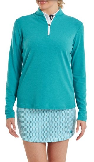 FootJoy 1/4 Zip Blade Collar Midlayer dámská mikina, tile blue/glacial blue/white